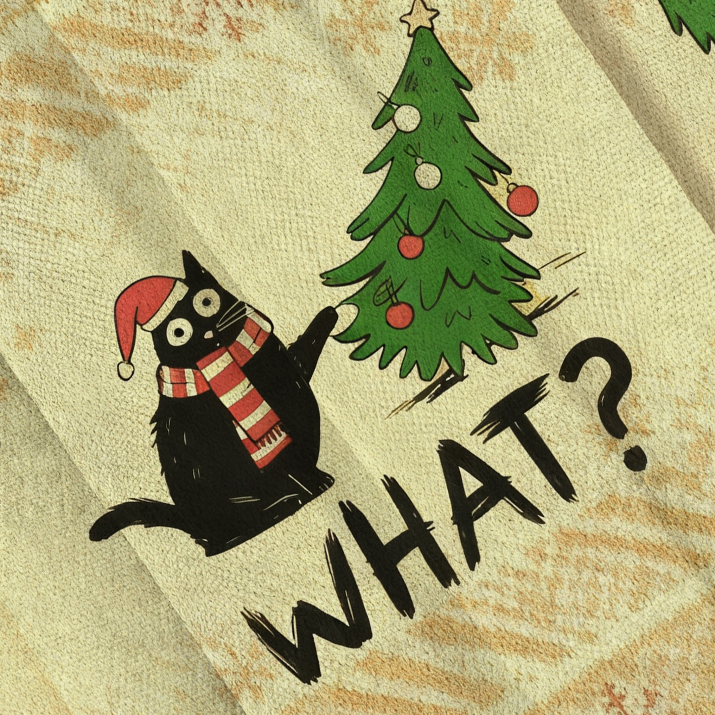 Cat Confused What Christmas Ugly Sweatshirt