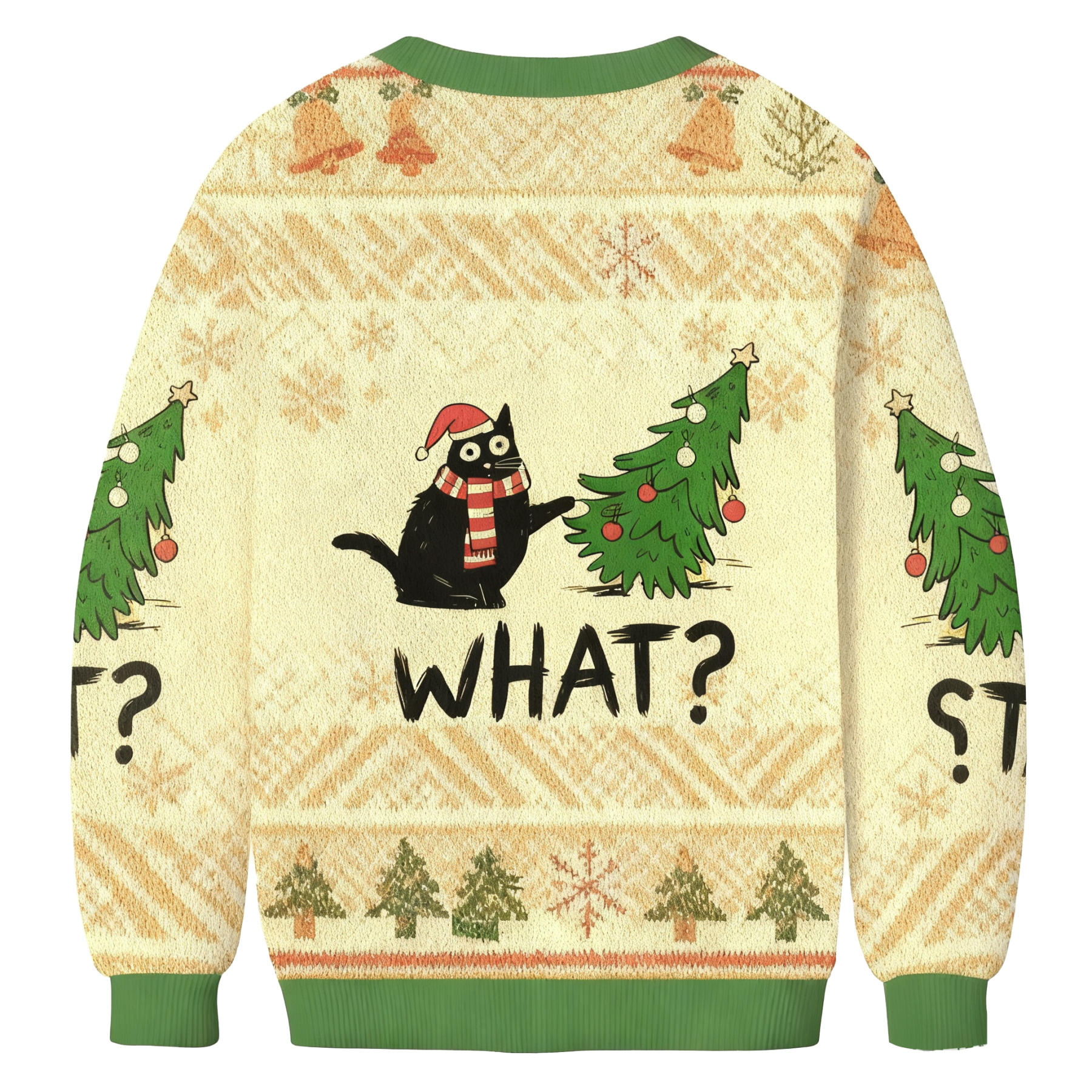 Cat Confused What Christmas Ugly Sweatshirt