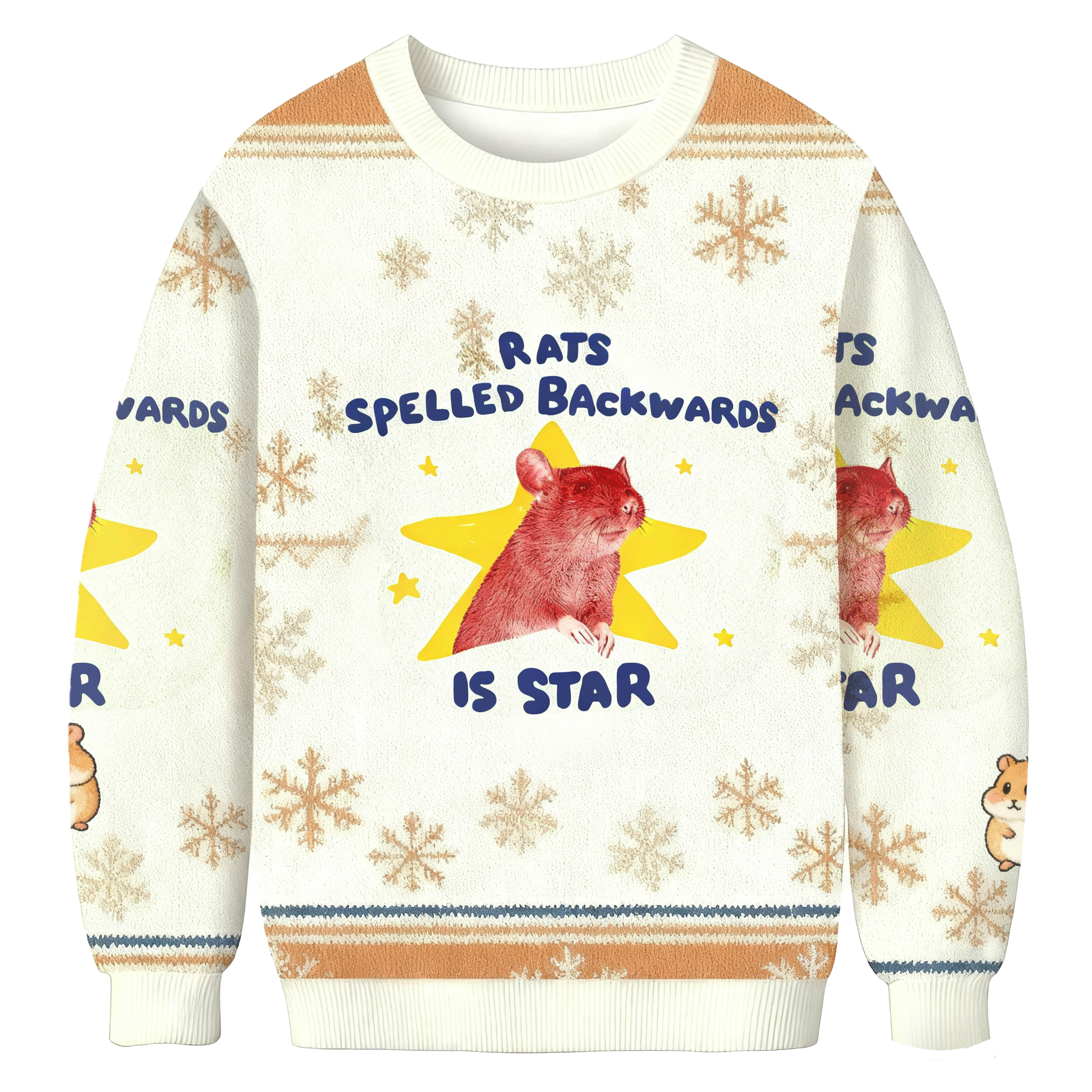 Rats Spelled Backwards Is Star Christmas Ugly Sweatshirt