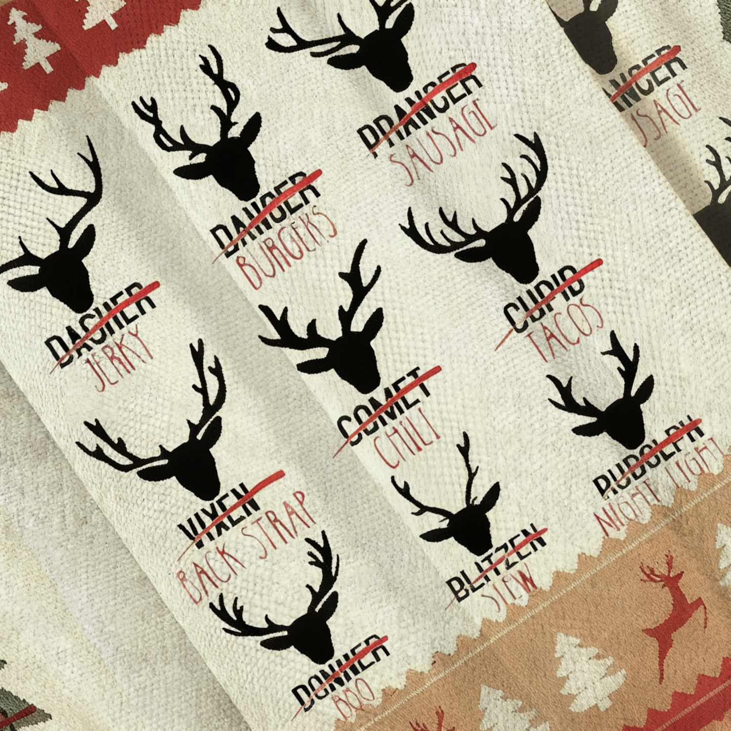 Funny Reindeer Name Twists For Christmas Ugly Sweatshirt