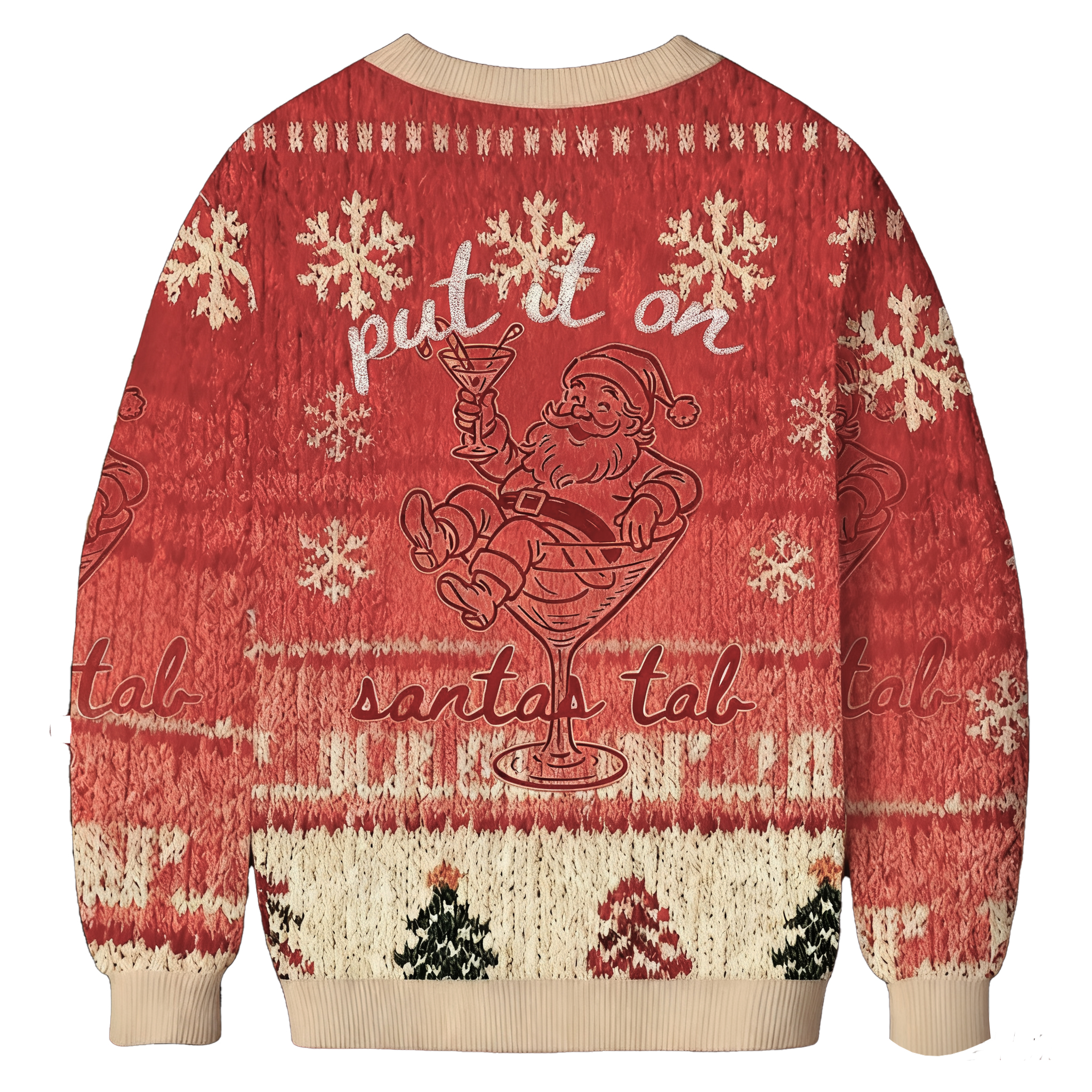 Put It On Santa’s Tab Christmas Ugly Sweatshirt