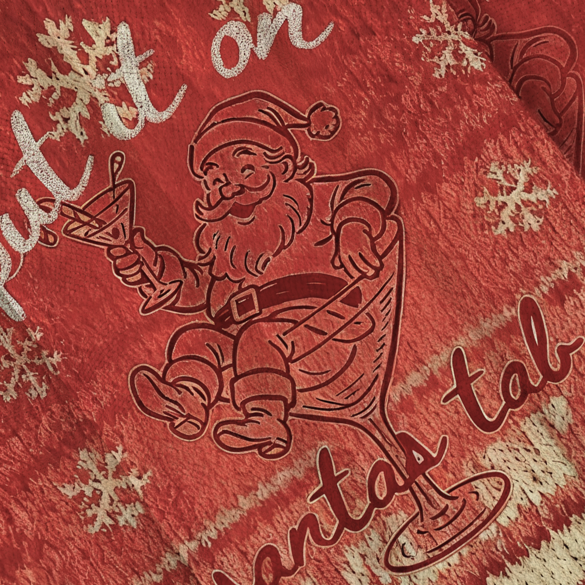 Put It On Santa’s Tab Christmas Ugly Sweatshirt