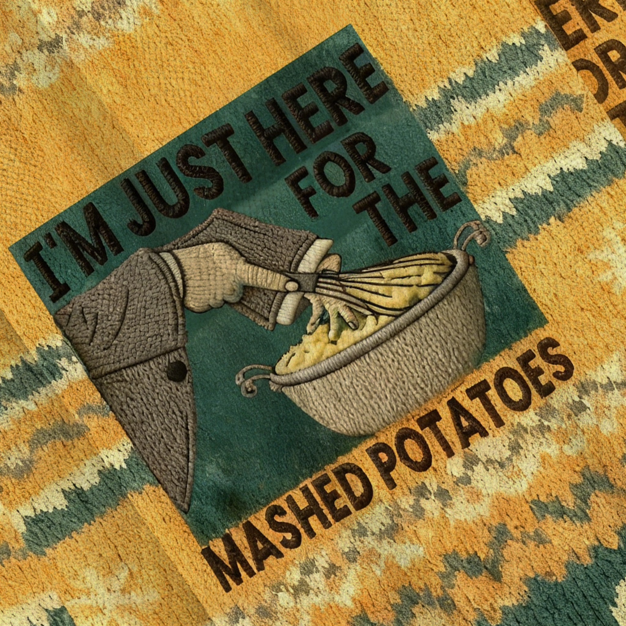 Baddiecat I'm Just Here For The Mashed Potatoes Christmas Ugly Sweatshirt