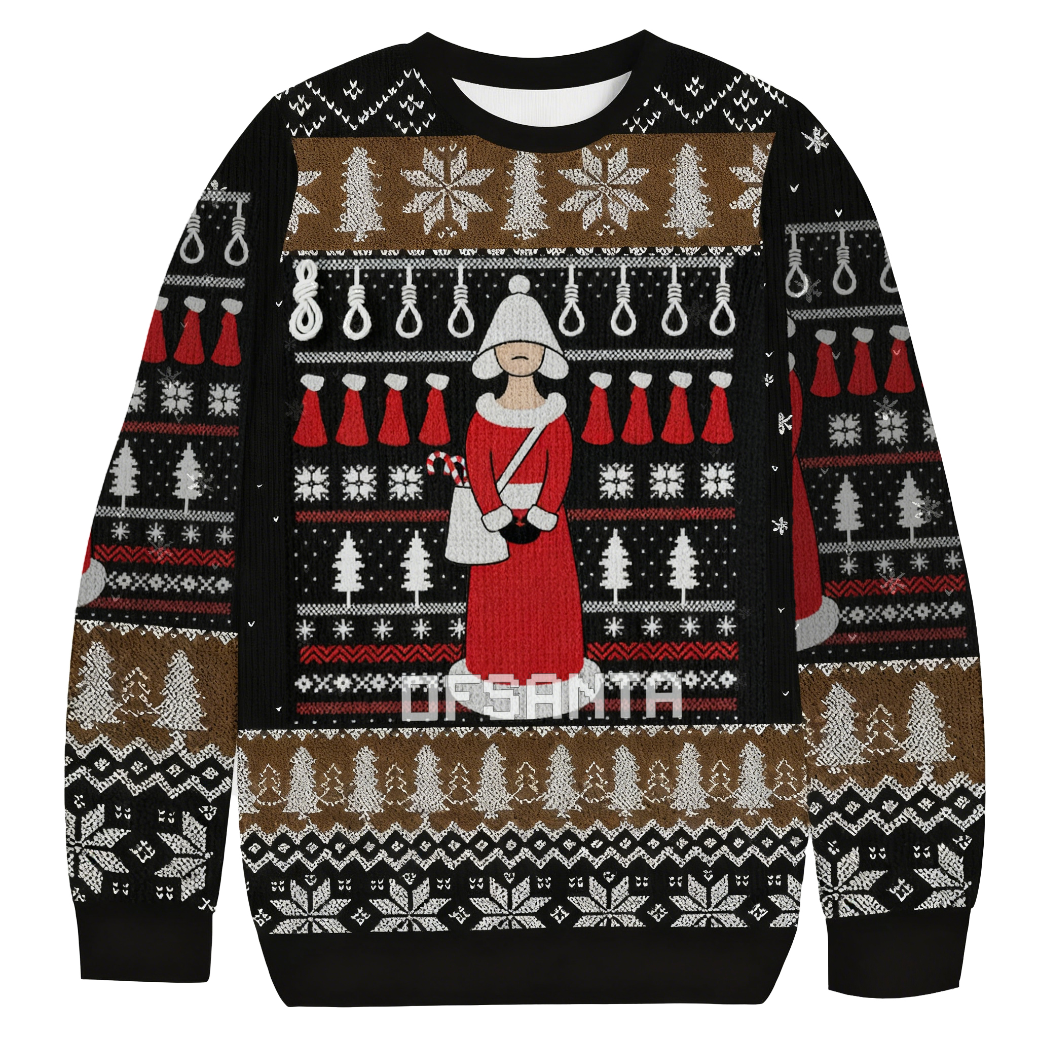 Baddiecat Of Santa Christmas Ugly Sweatshirt