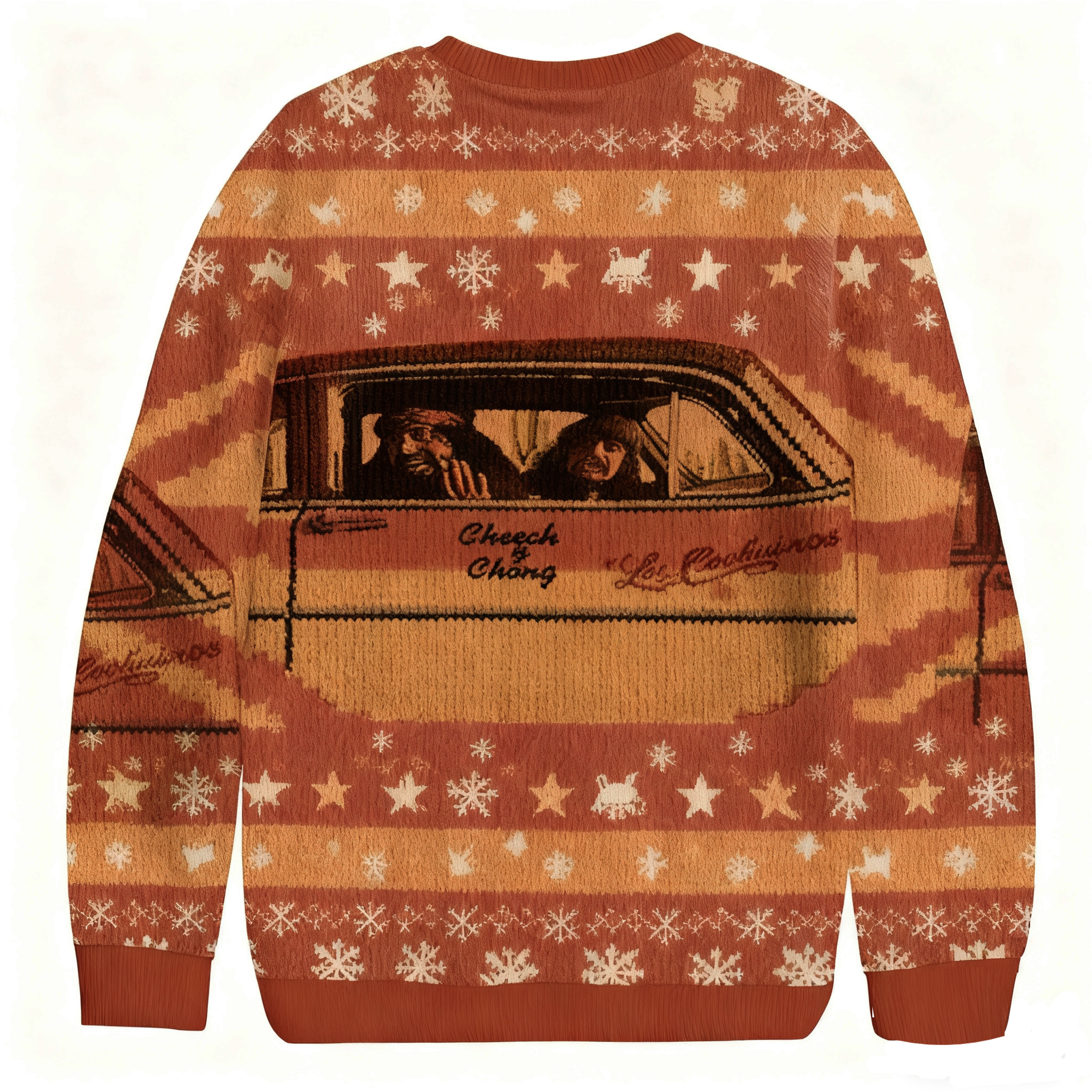 Baddiecat Cheech & Chong Los Cochinos Christmas Ugly Sweatshirt