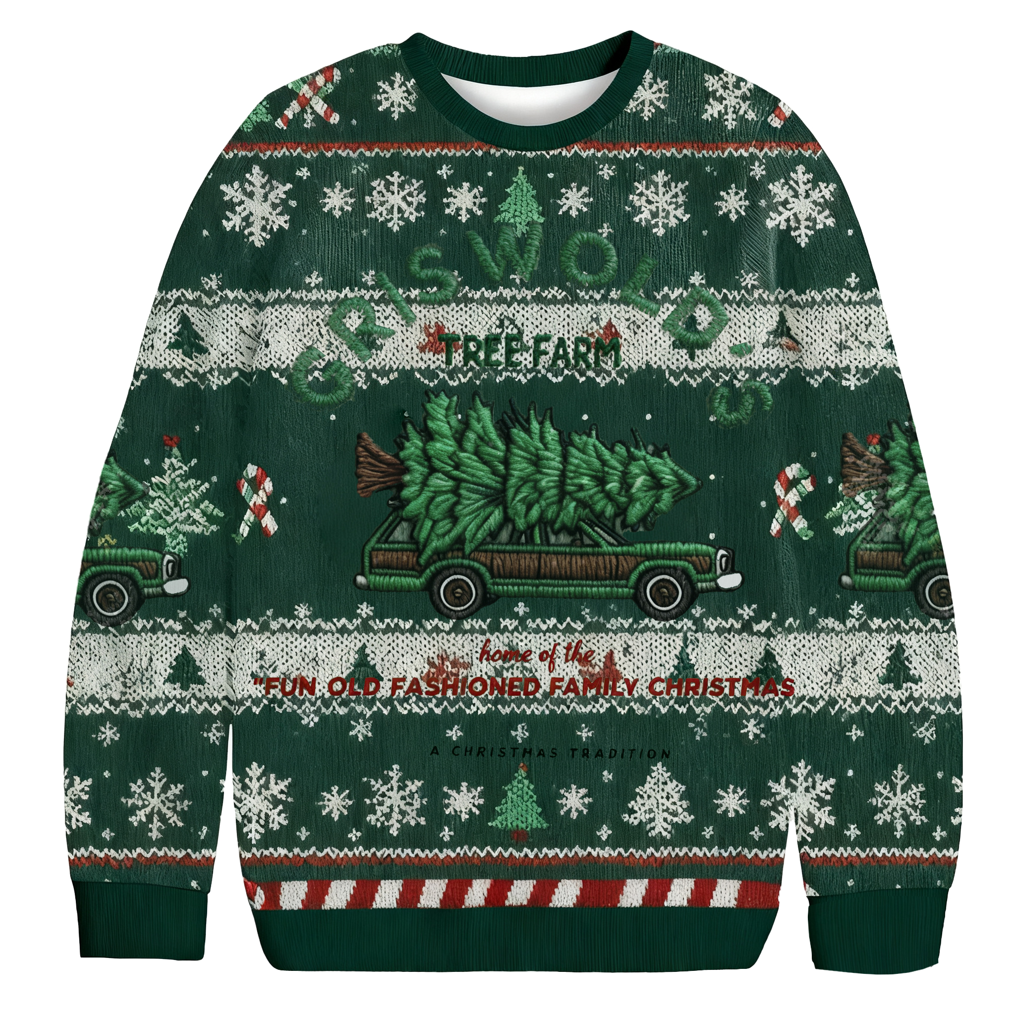 Baddiecat Griswold Tree Farm Christmas Ugly Sweatshirt