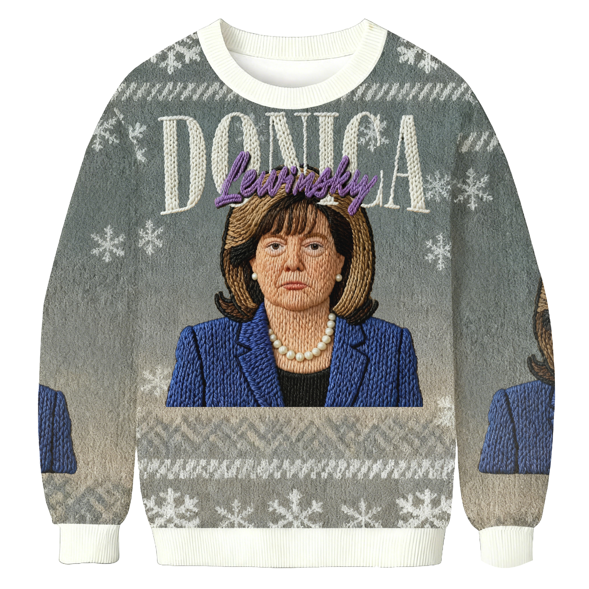 Baddiecat Monica Lewinsky Christmas Ugly Sweatshirt