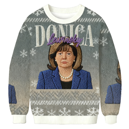 Baddiecat Monica Lewinsky Christmas Ugly Sweatshirt