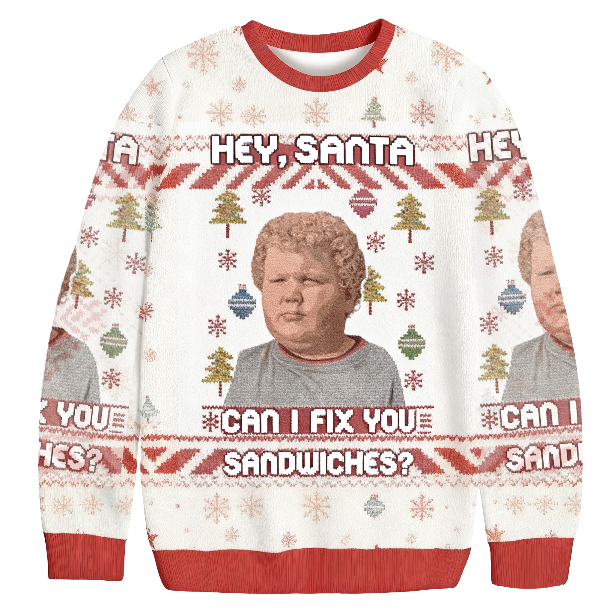 Baddiecat Hey Santa Can I Fix You Sandwiches Christmas Ugly Sweatshirt