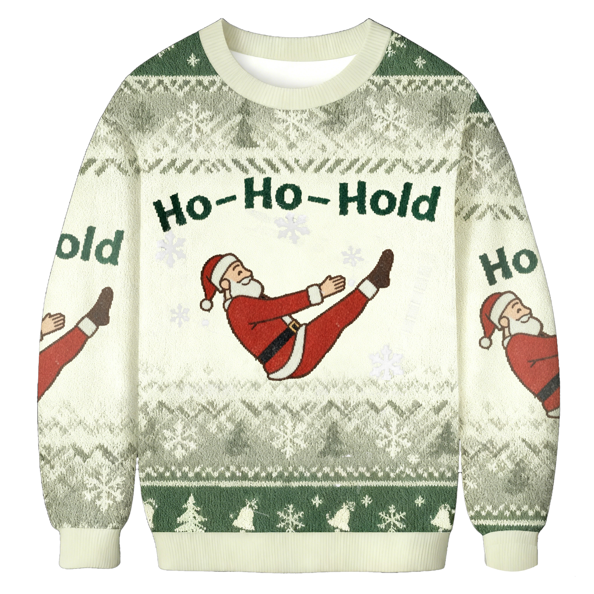 Baddiecat Ho Ho Hold Christmas Ugly Sweatshirt