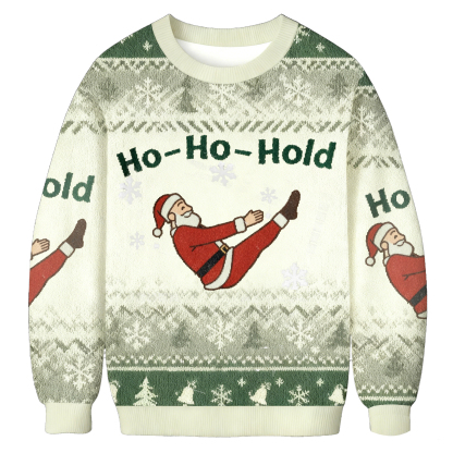 Baddiecat Ho Ho Hold Christmas Ugly Sweatshirt