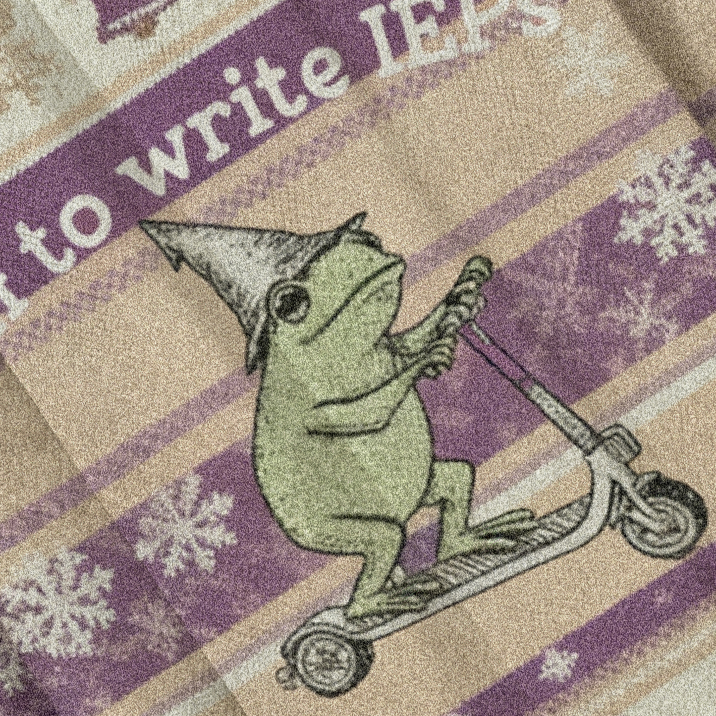 Baddiecat Off To Write IEPs Wizard Frog Christmas Ugly Sweatshirt