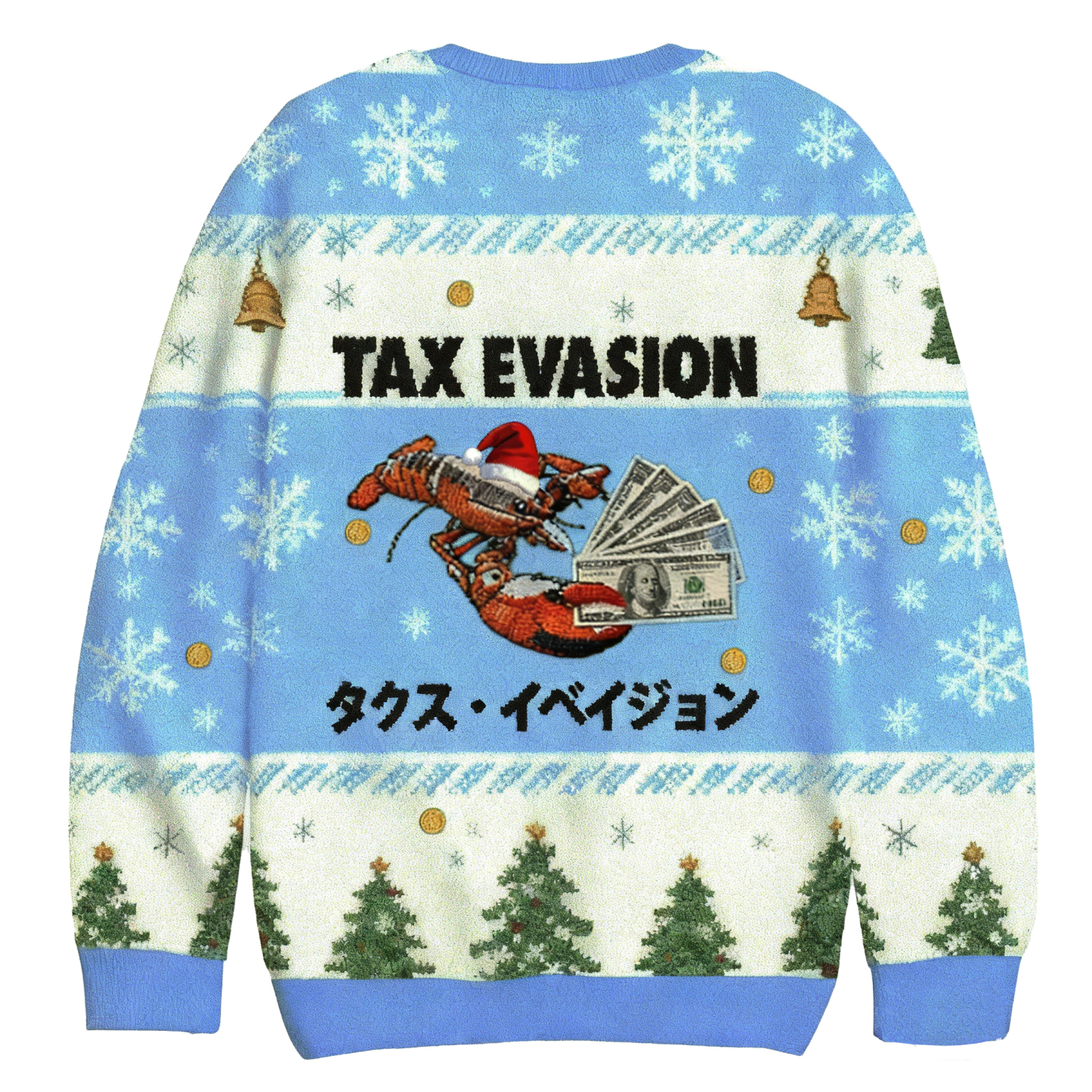 Baddiecat Tax Evasion Lobster Christmas Ugly Sweatshirt