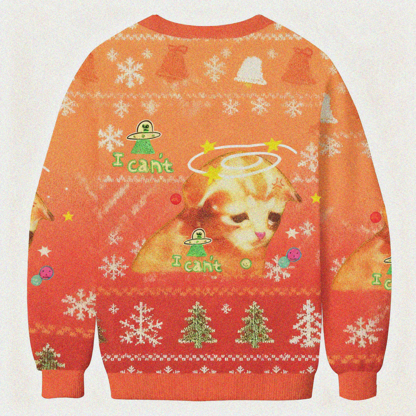 Baddiecat I Can't Kitten Christmas Ugly Sweatshirt
