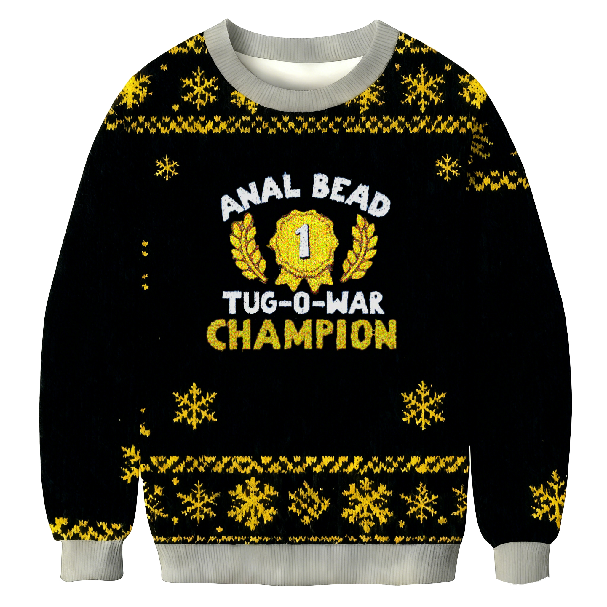 Baddiecat Anal Bead Tug O War Champion Christmas Ugly Sweatshirt