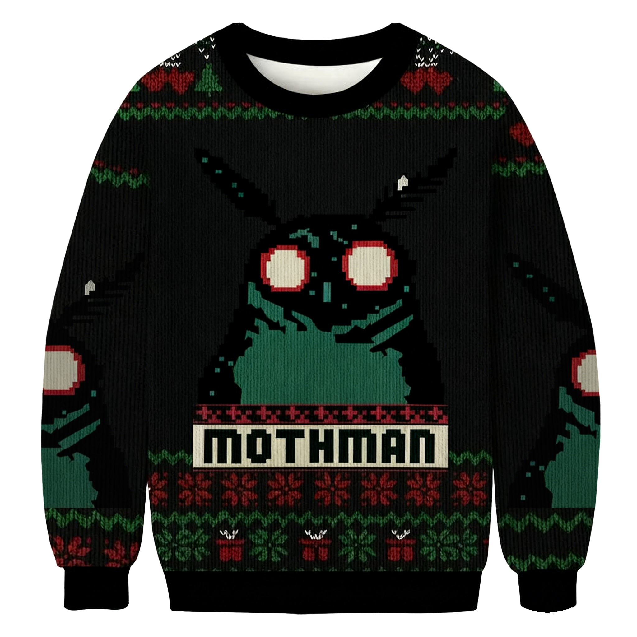 Baddiecat Mothman Christmas Ugly Sweatshirt
