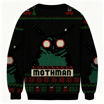 Baddiecat Mothman Christmas Ugly Sweatshirt