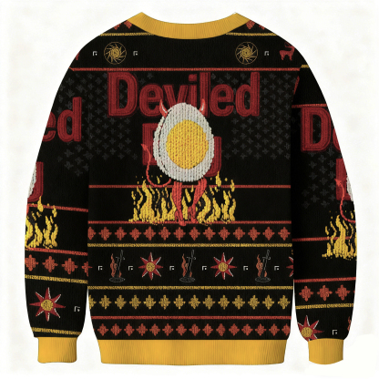 Baddiecat Deviled Egg Christmas Ugly Sweatshirt