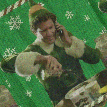 Baddiecat Christmas Elf Christmas Ugly Sweatshirt