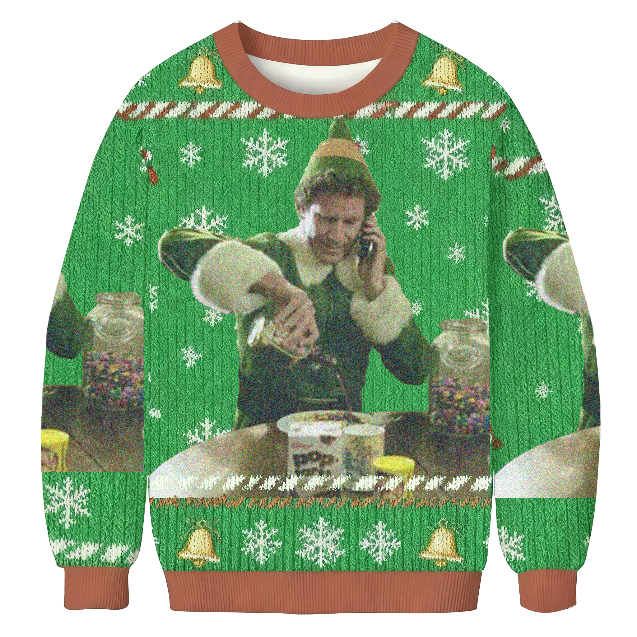 Baddiecat Christmas Elf Christmas Ugly Sweatshirt