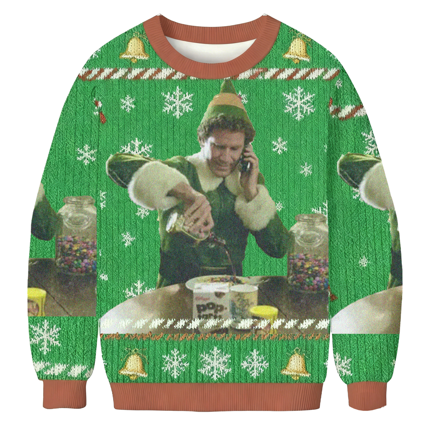 Baddiecat Christmas Elf Christmas Ugly Sweatshirt