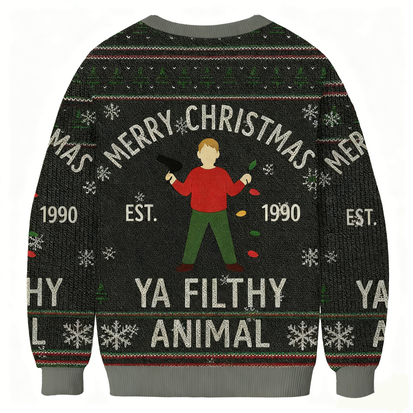 Baddiecat Merry Christmas A Filthy Animal Christmas Ugly Sweatshirt