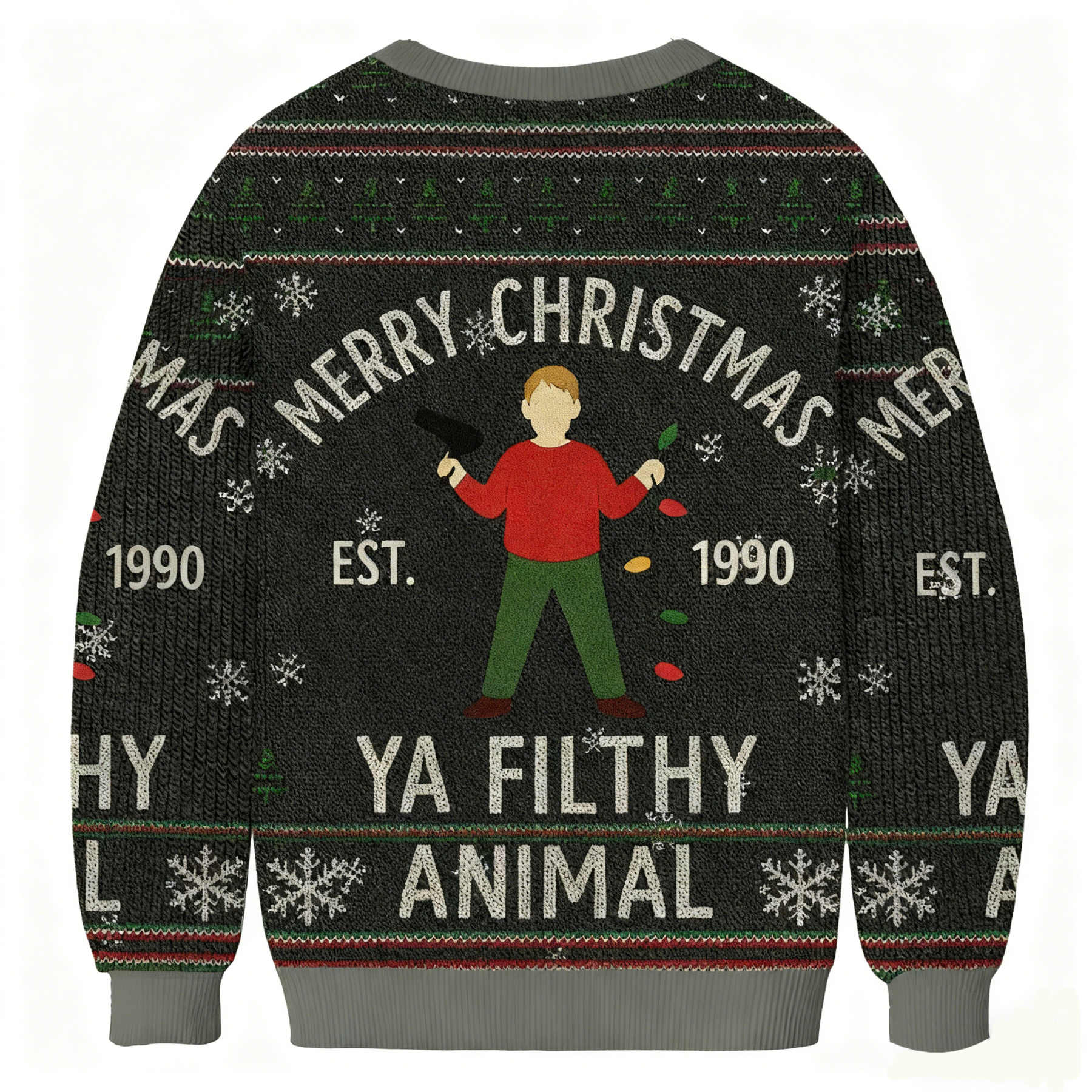 Baddiecat Merry Christmas A Filthy Animal Christmas Ugly Sweatshirt