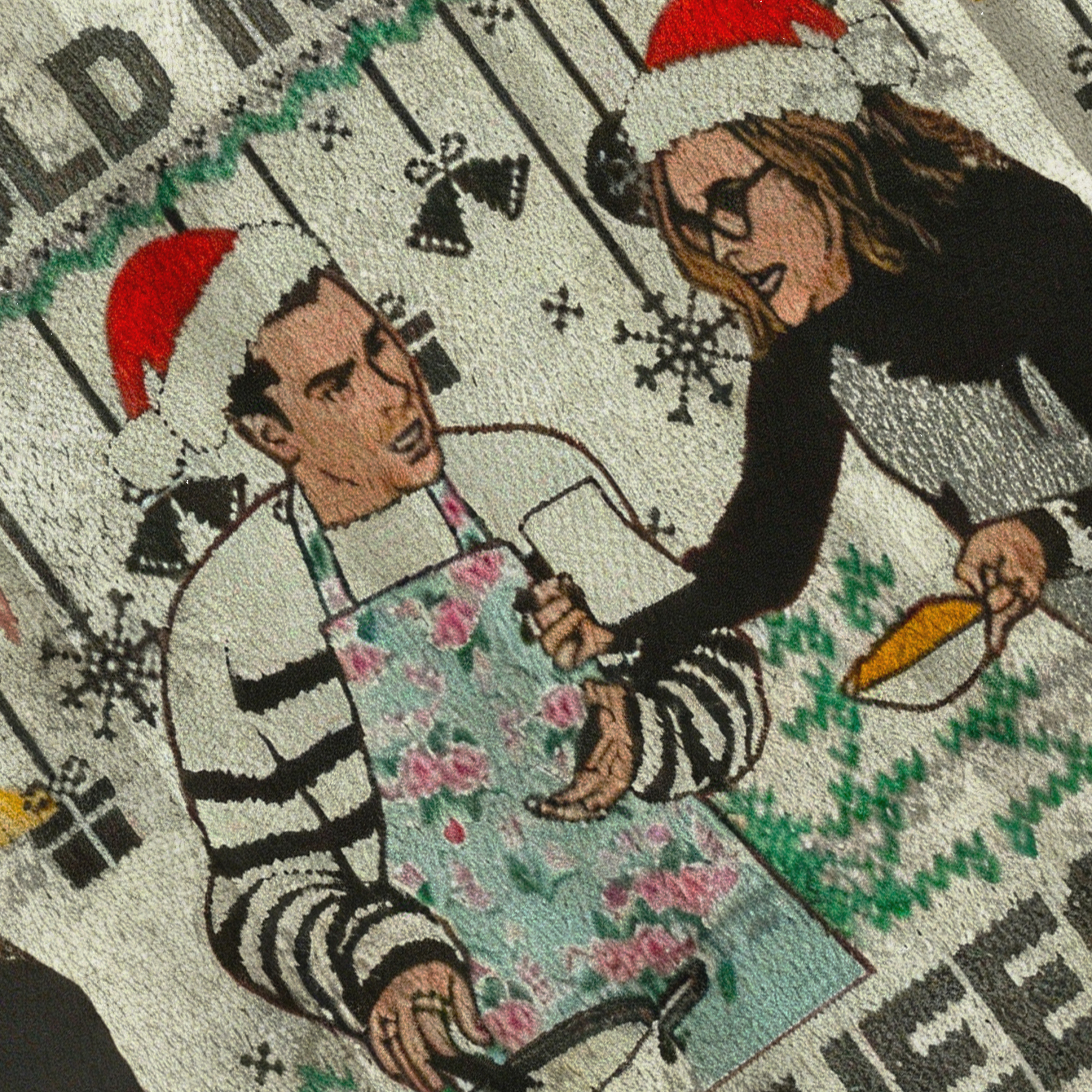 Baddiecat Fold In The Cheese Christmas Ugly Sweatshirt