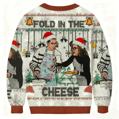 Baddiecat Fold In The Cheese Christmas Ugly Sweatshirt