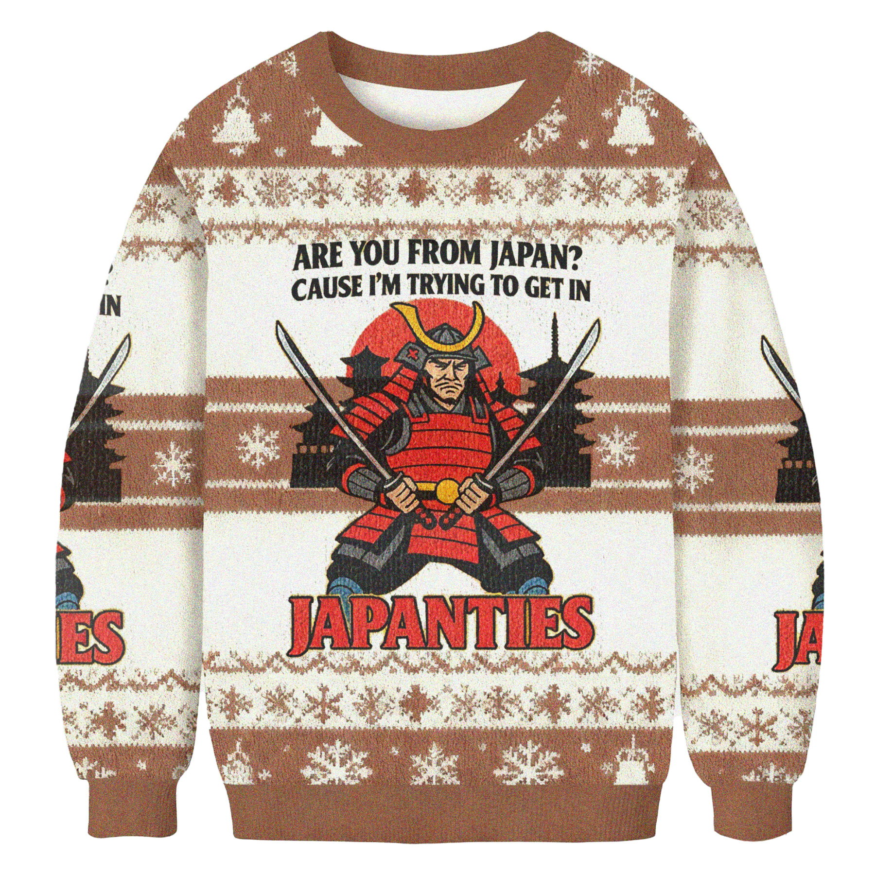 Baddiecat Are You From Japan Christmas Ugly Sweatshirt