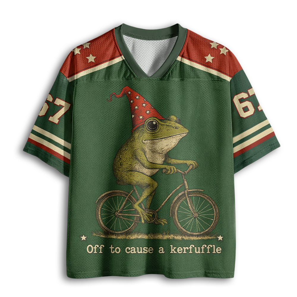 Baddiecat Off To Cause A Kerfuffle Frog Mesh Jersey