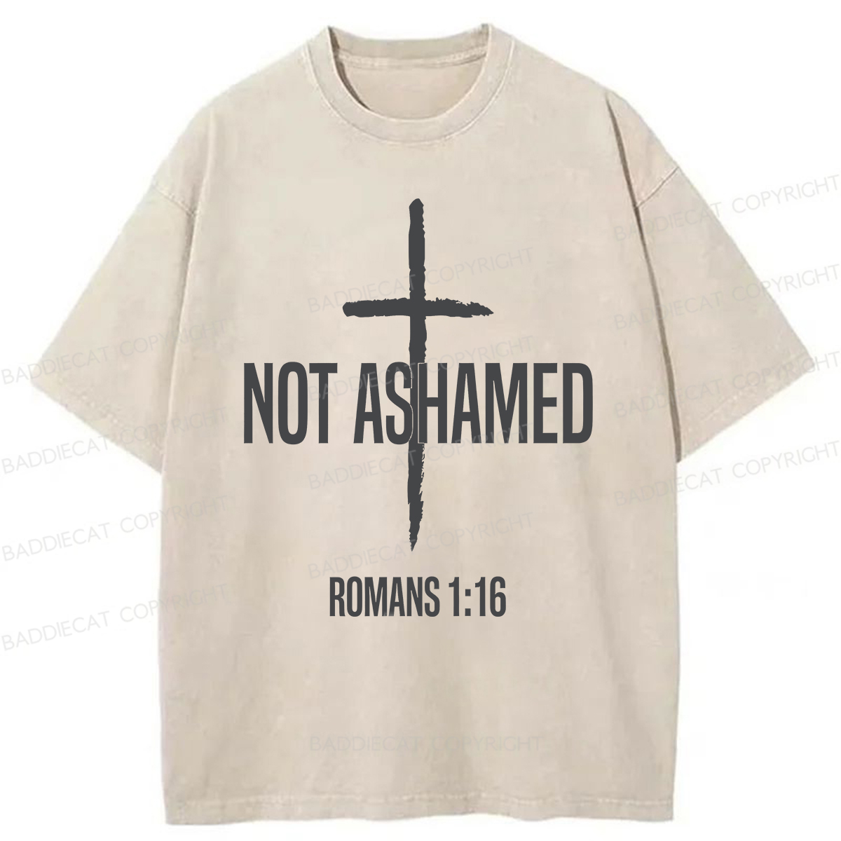 Baddiecat I Am Not Ashamed Of The Gospel Washed T-shirt
