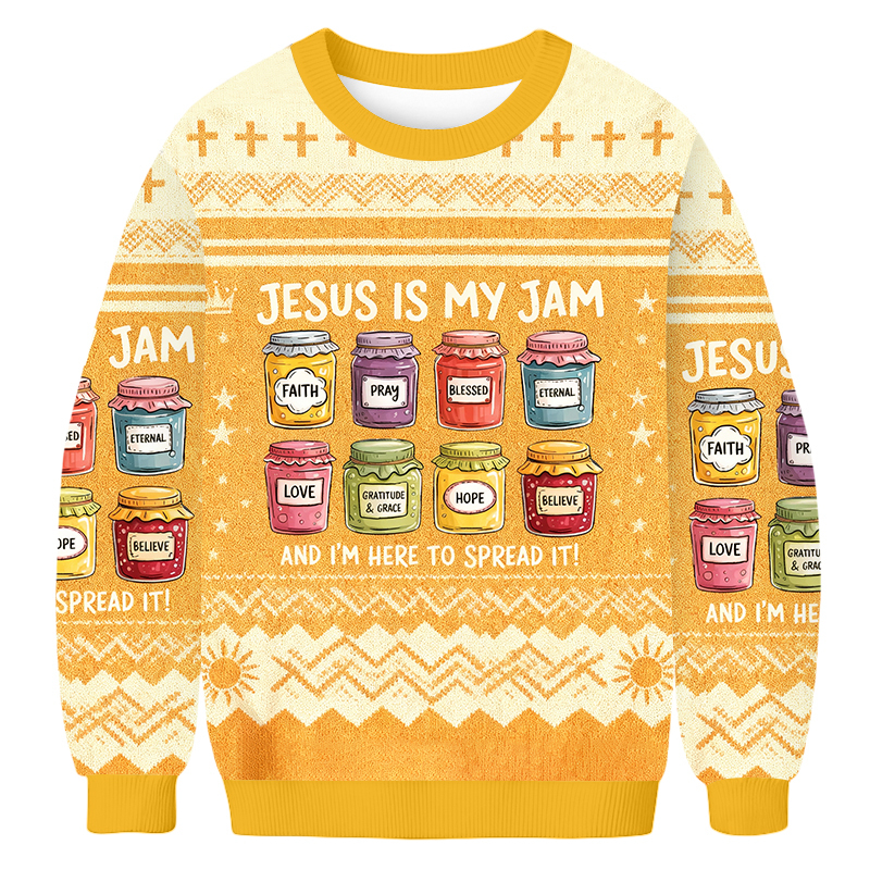 Baddiecat Jesus Is My Jam Ugly Sweatshirt