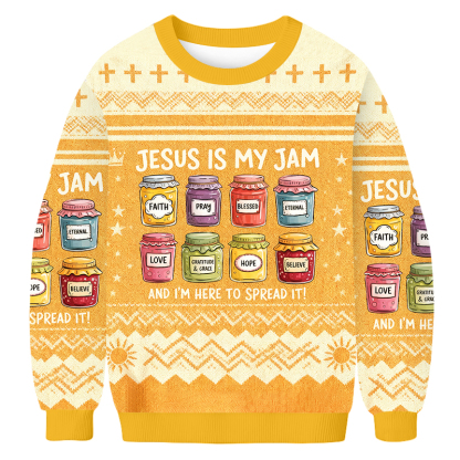Baddiecat Jesus Is My Jam Ugly Sweatshirt
