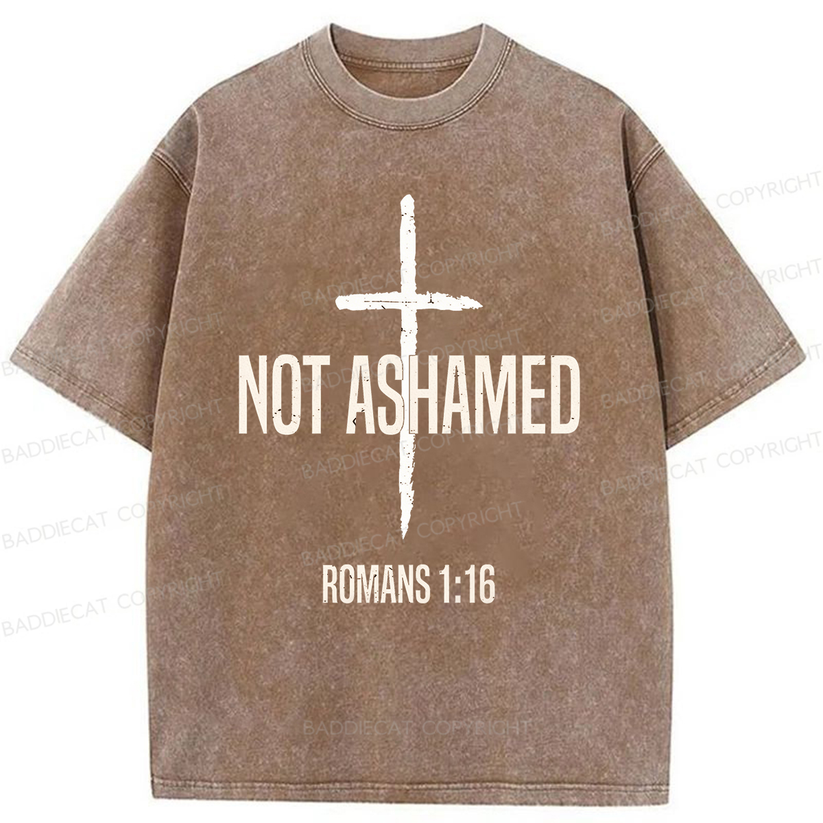 Baddiecat I Am Not Ashamed Of The Gospel Washed T-shirt