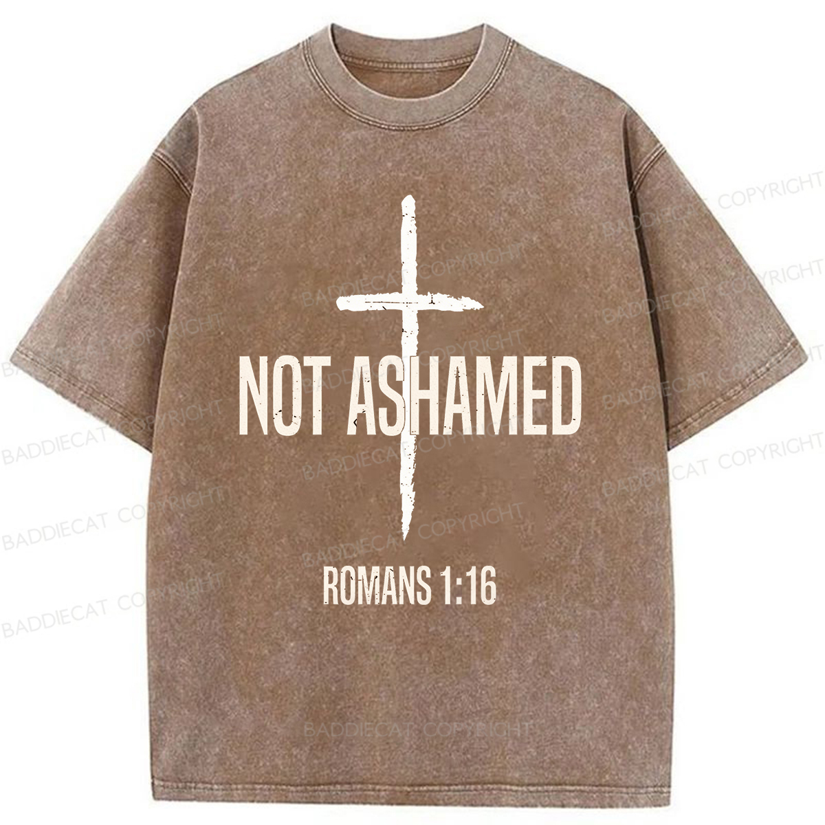 Baddiecat I Am Not Ashamed Of The Gospel Washed T-shirt