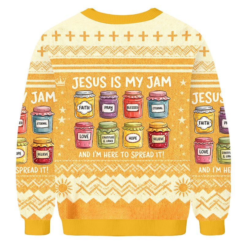 Baddiecat Jesus Is My Jam Ugly Sweatshirt