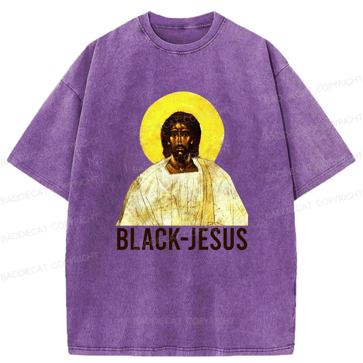 Baddiecat Black Jesus Washed T-shirt