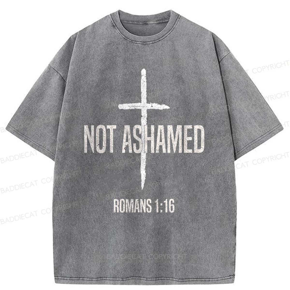 Baddiecat I Am Not Ashamed Of The Gospel Washed T-shirt