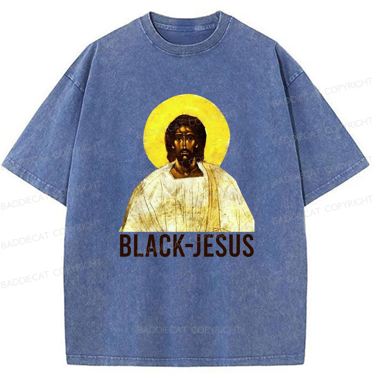 Baddiecat Black Jesus Washed T-shirt