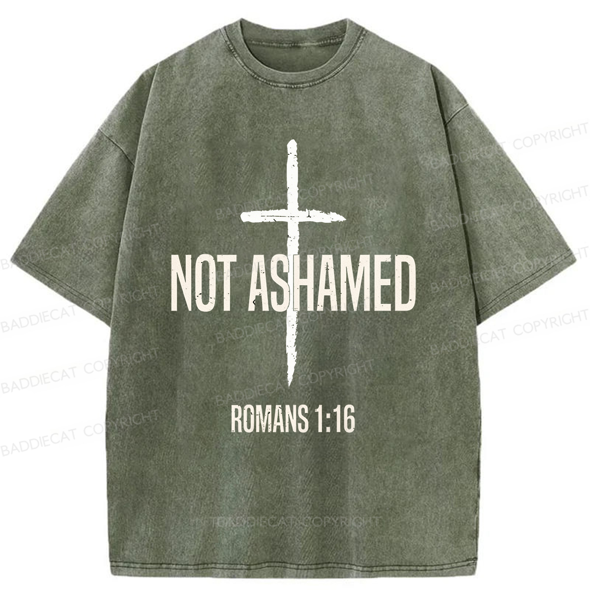 Baddiecat I Am Not Ashamed Of The Gospel Washed T-shirt