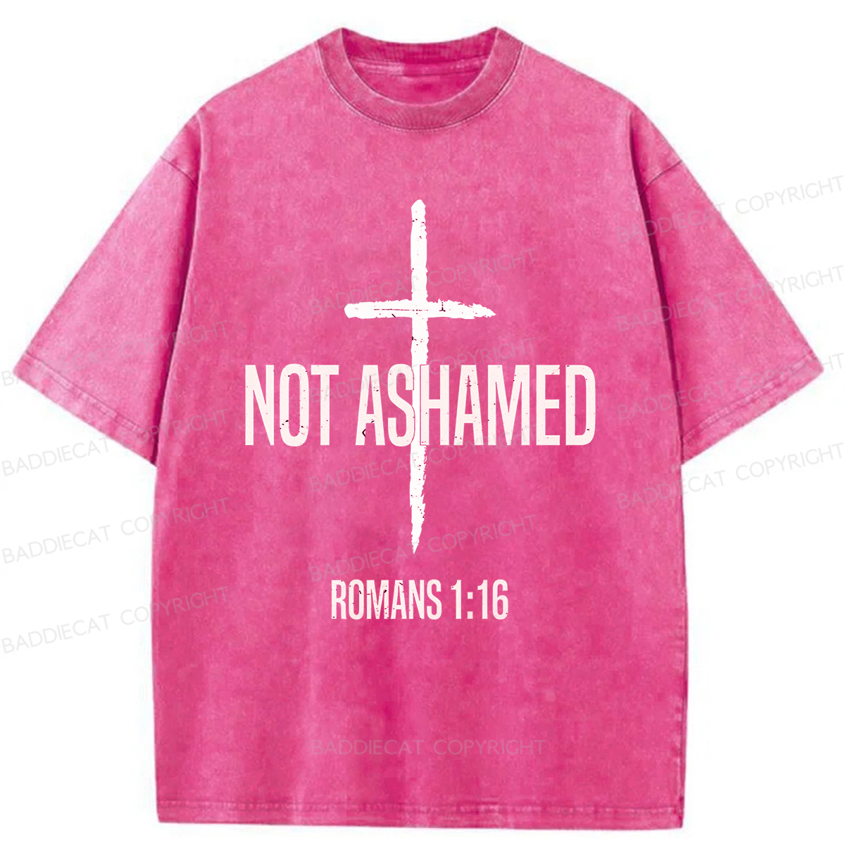 Baddiecat I Am Not Ashamed Of The Gospel Washed T-shirt