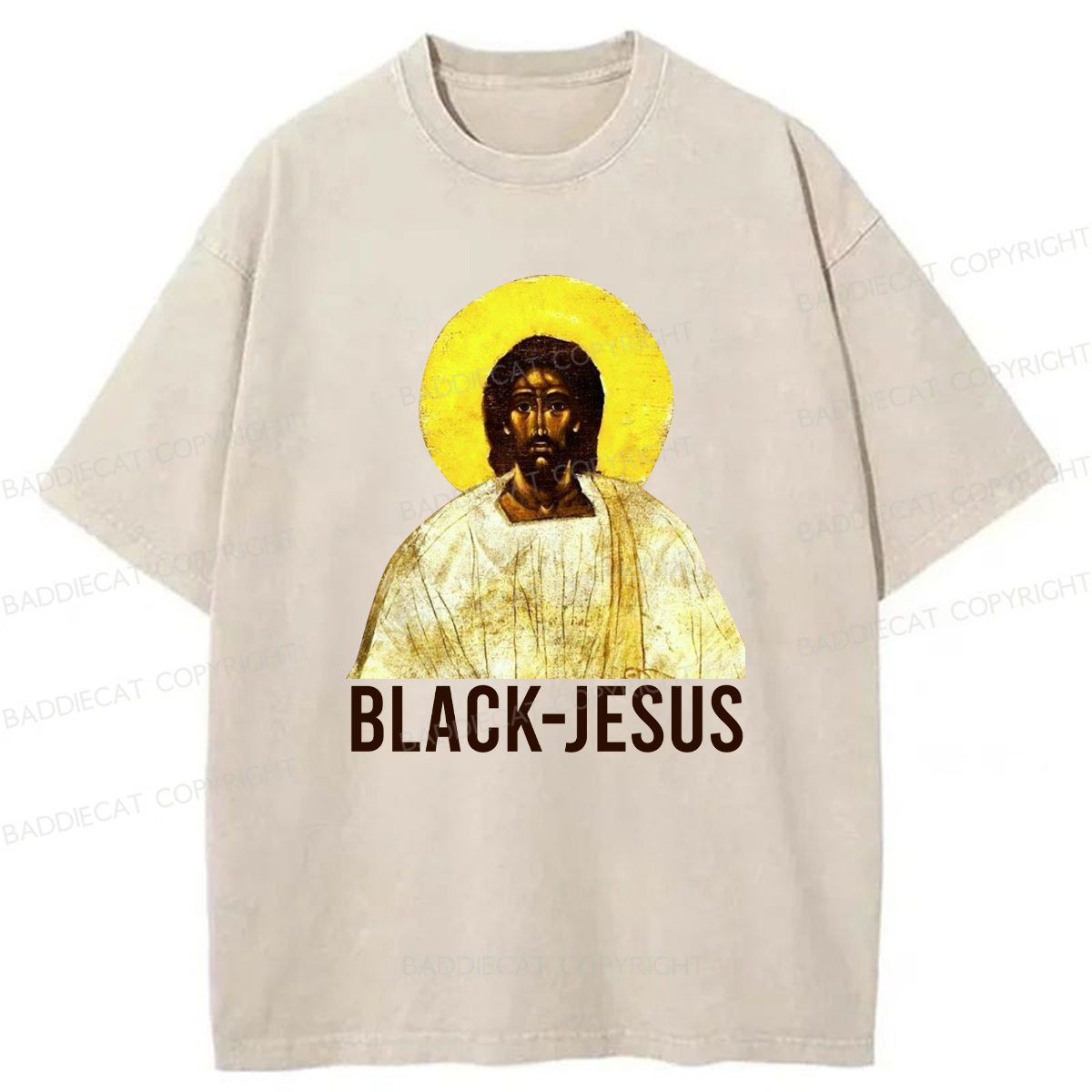Baddiecat Black Jesus Washed T-shirt
