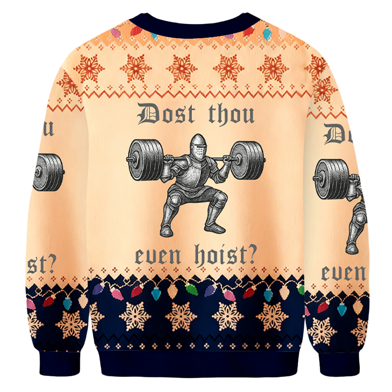 Baddiecat Dost Thou Even Hoist Christmas Ugly Sweatshirt