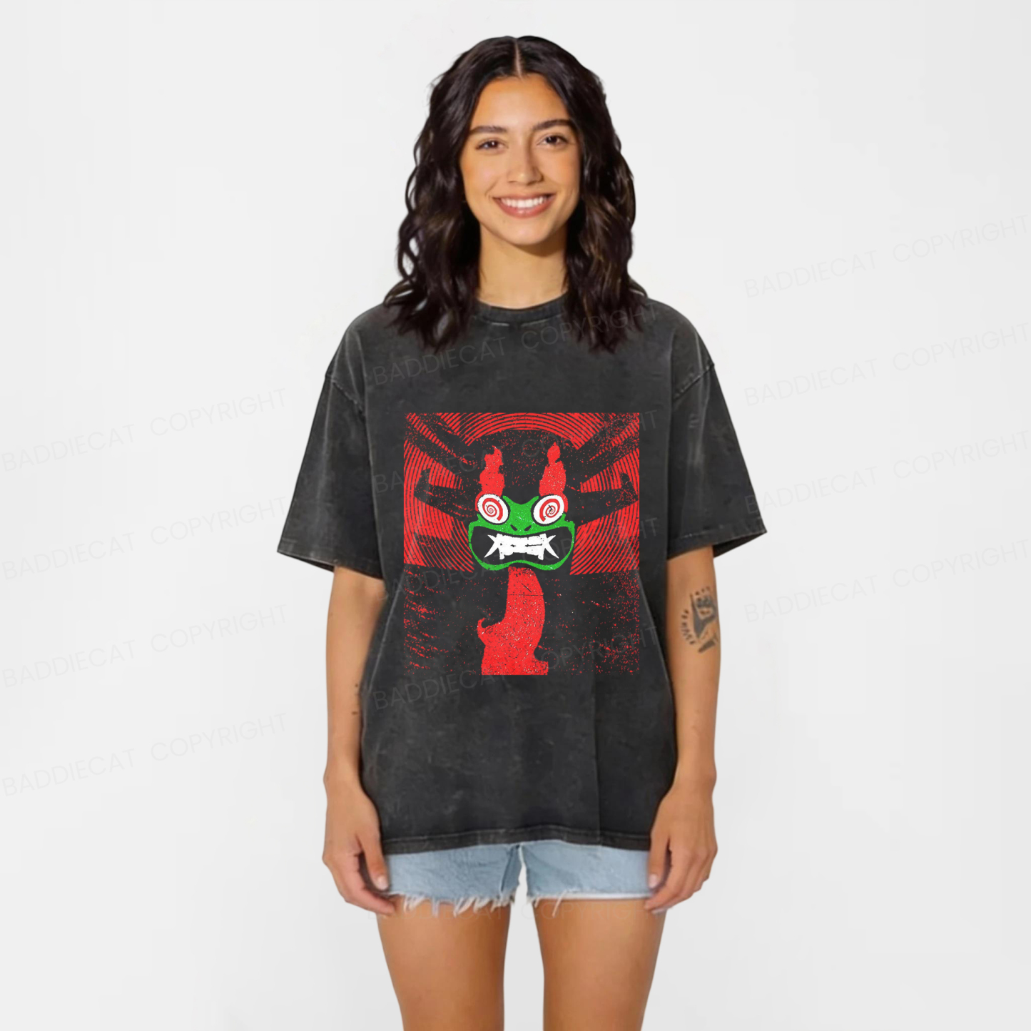Baddiecat Dark Transformation Master Washed T-shirt