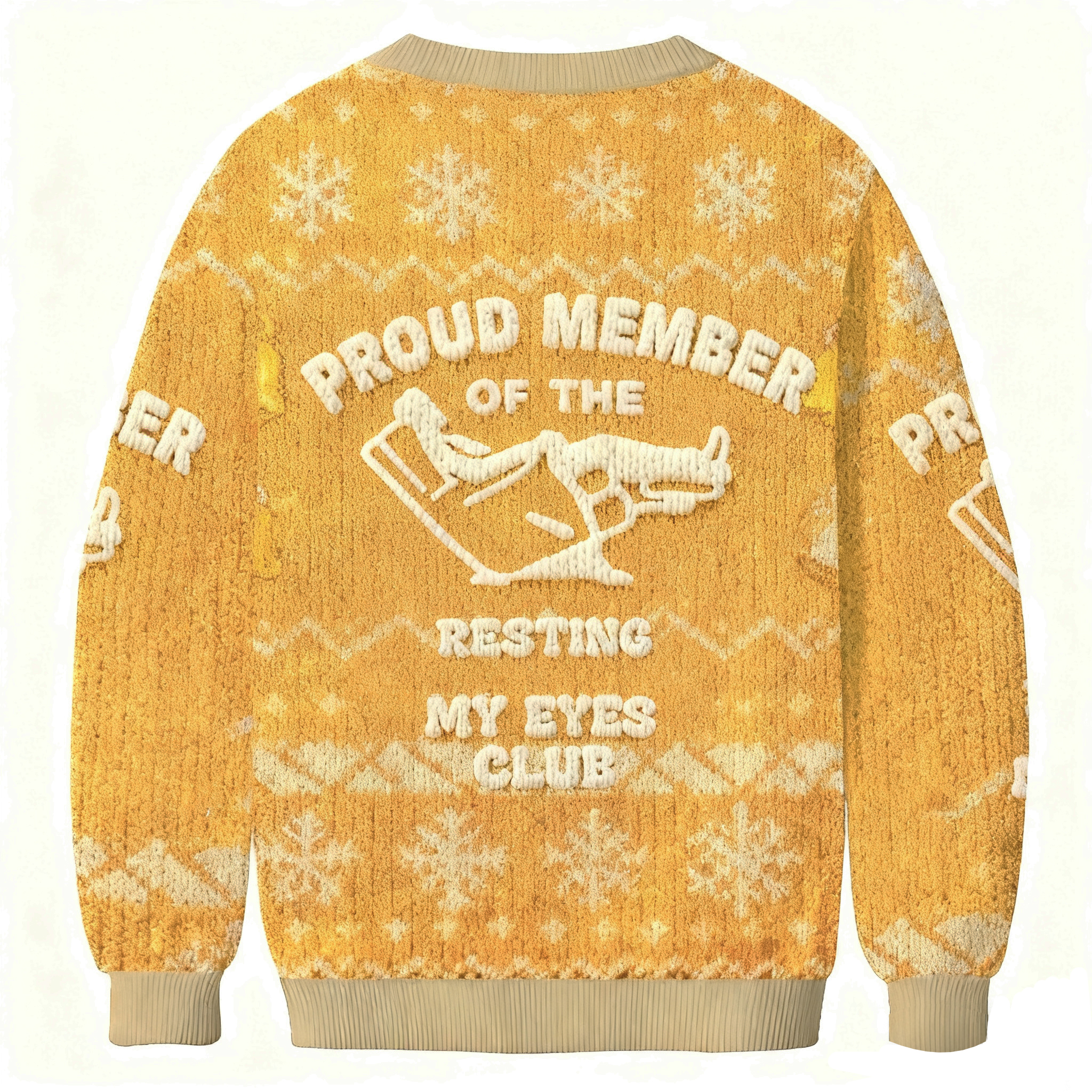 Baddiecat Proud Member Of The Resting My Eyes Club Christmas Ugly Sweatshirt