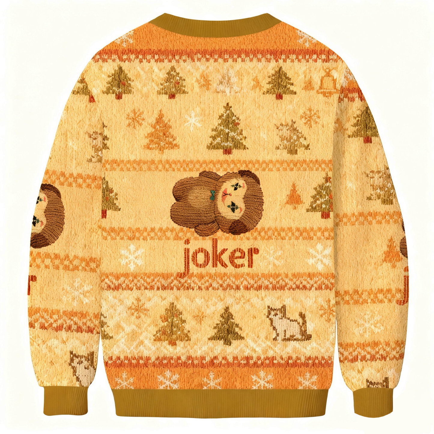Baddiecat Joker Doll Christmas Ugly Sweatshirt