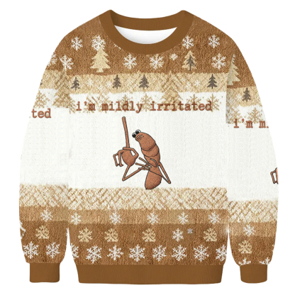 Baddiecat I'm Mildly Irritated Christmas Ugly Sweatshirt