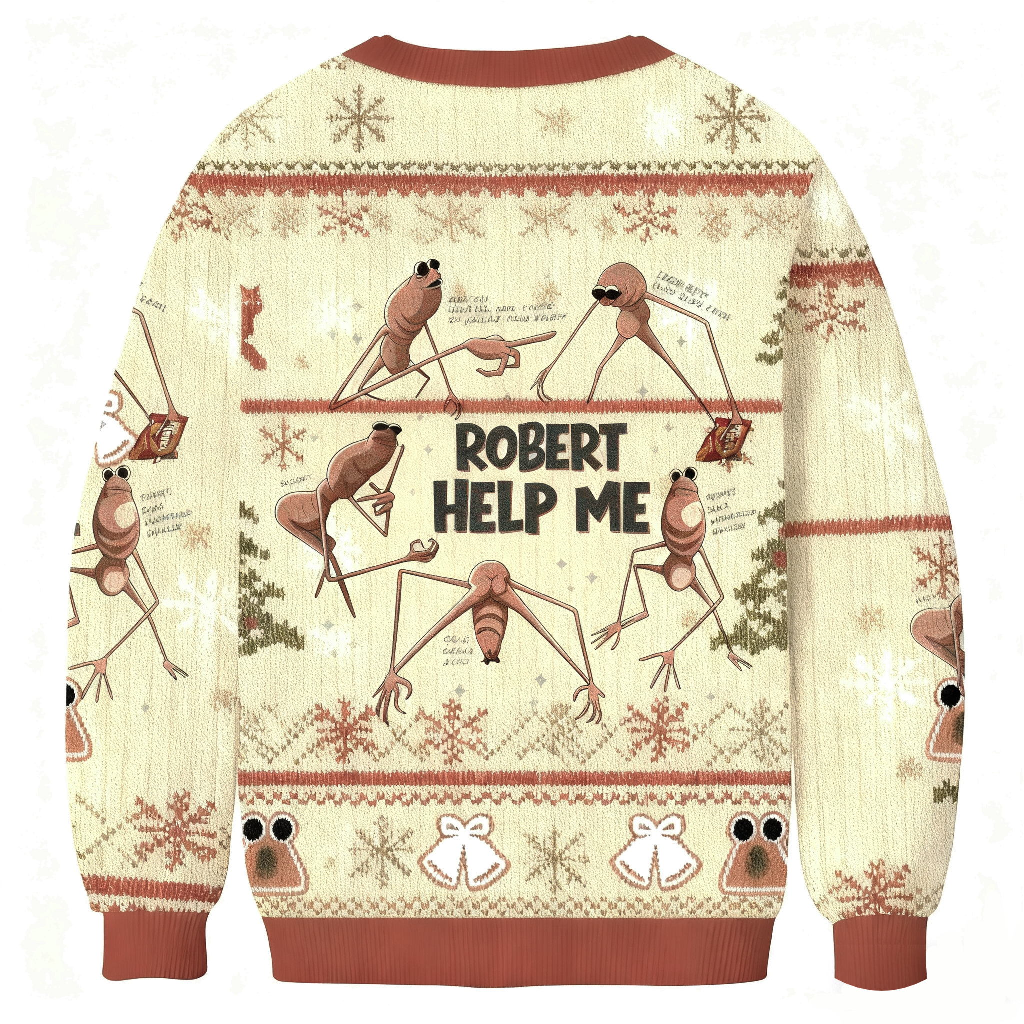 Baddiecat Robert Help Me Christmas Ugly Sweatshirt