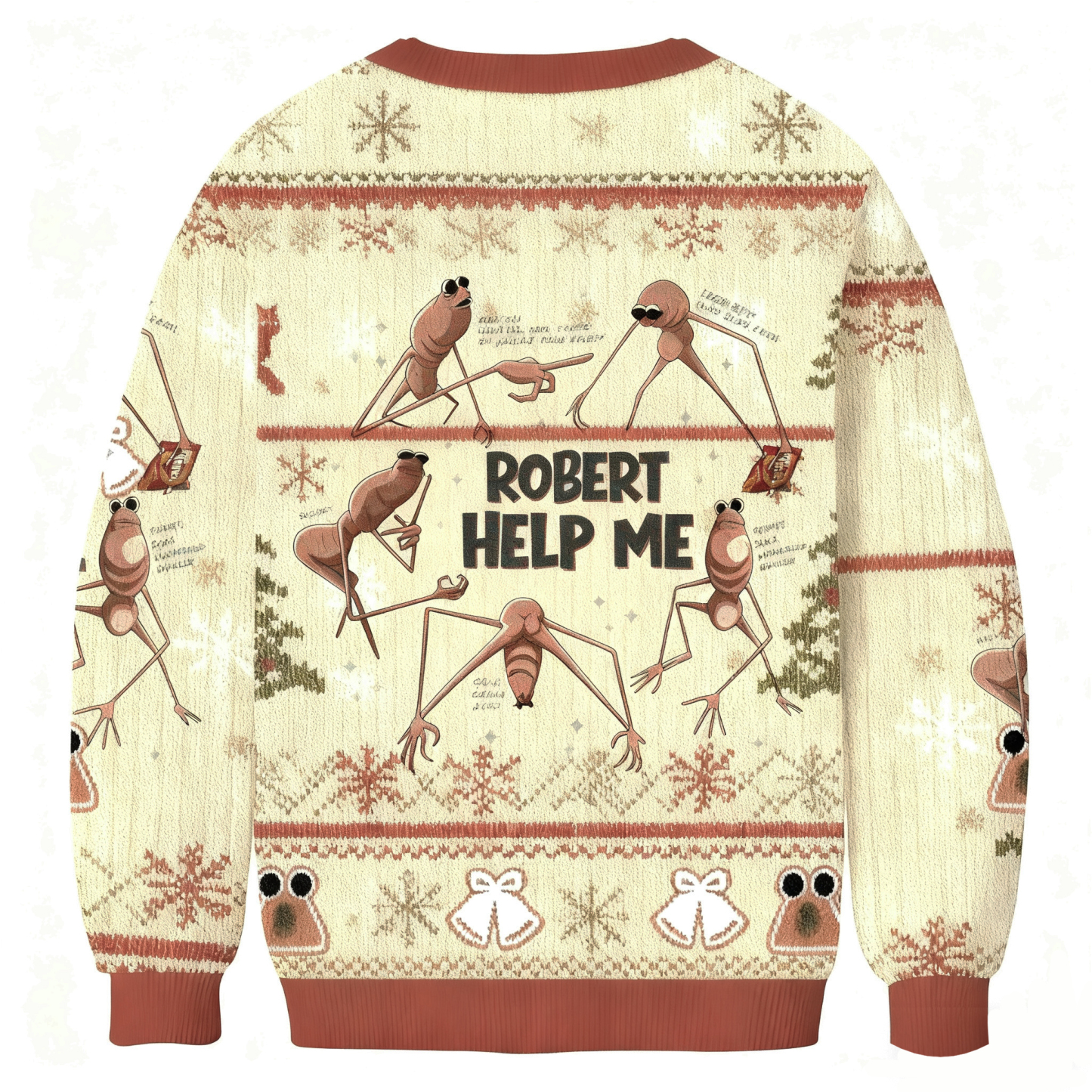 Baddiecat Robert Help Me Christmas Ugly Sweatshirt